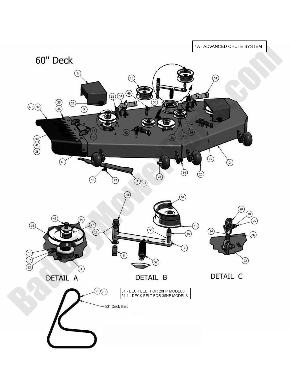 2011 Diesels 60" Deck Assembly