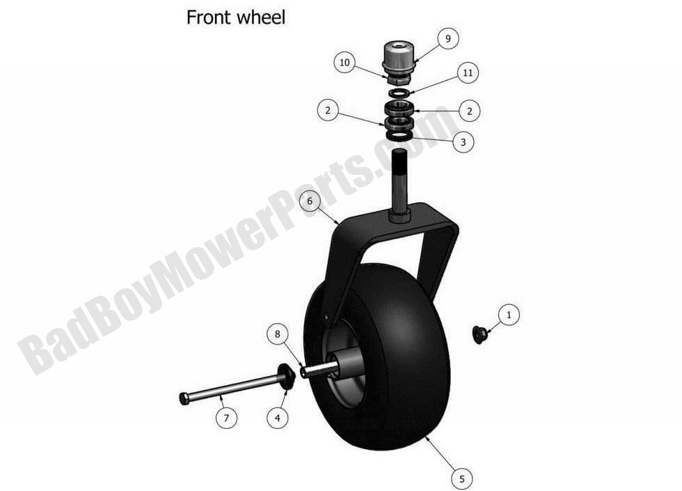 2011 Lightning and Pup Front Wheel Assembly