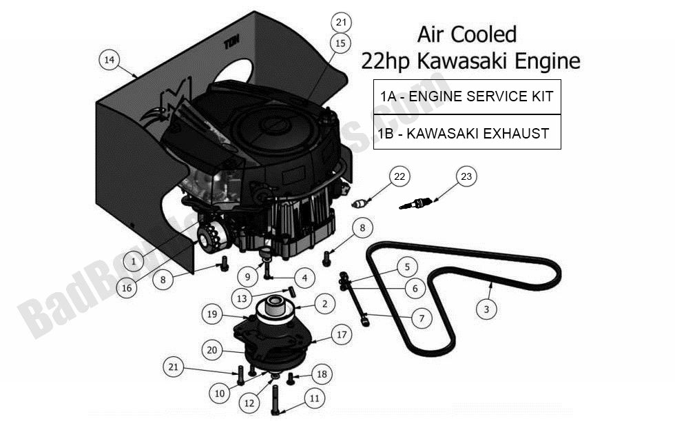 2011 MZ Engine - 22Hp Kawasaki