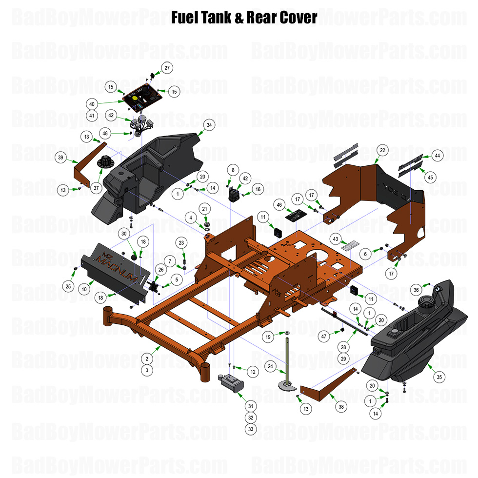2026 > MZ Magnum > Fuel Tank & Rear Cover