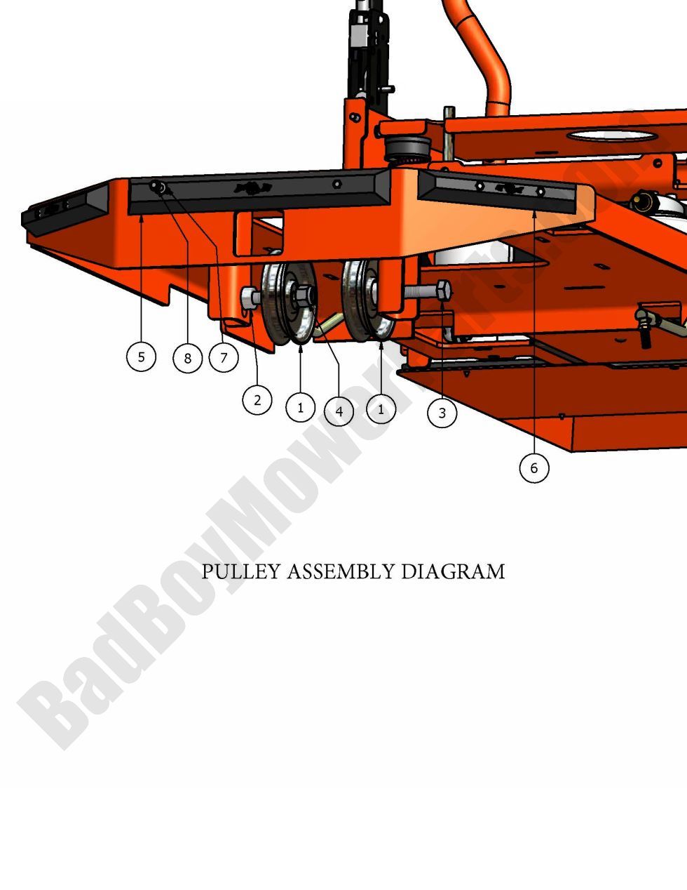 320 - Bad Boy Mower Parts Lookup > 2007 > Diesel > Pulley Assembly