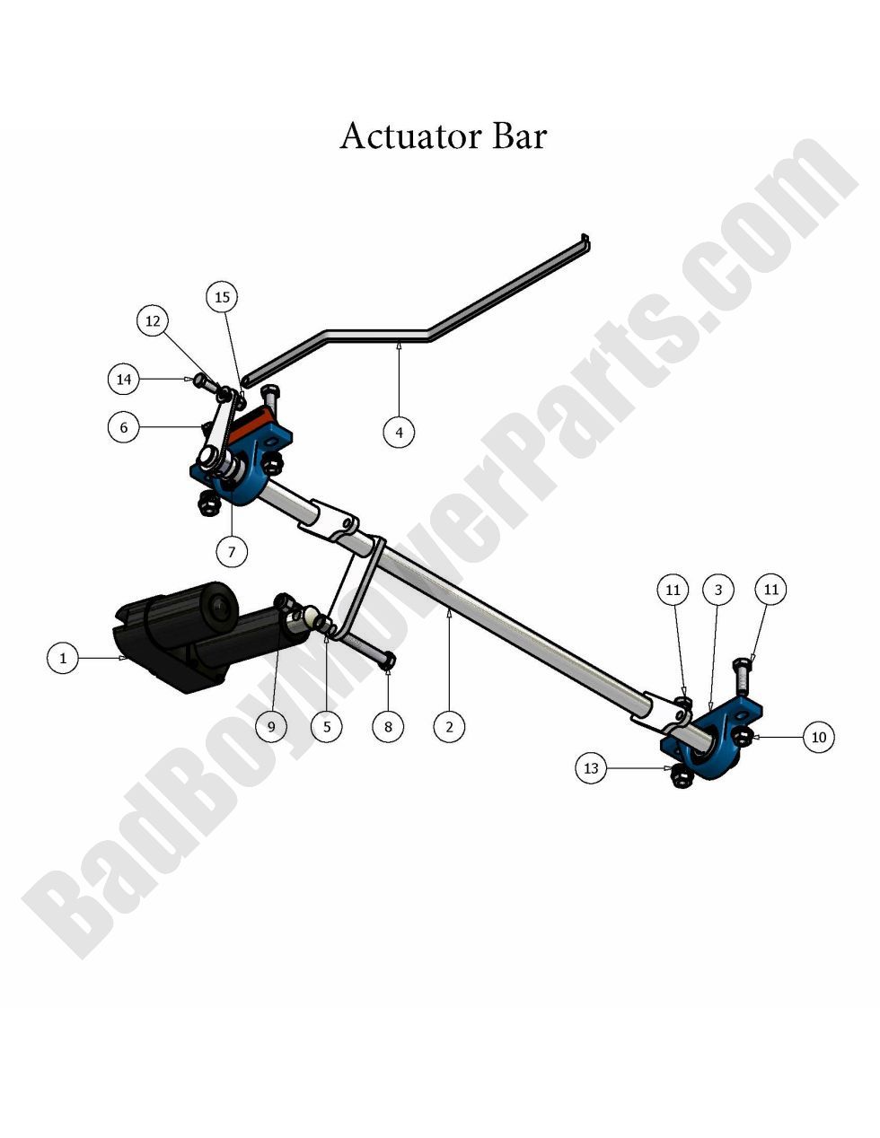 2075 - Bad Boy Mower Parts Lookup > 2008 > AOS > Actuator Bar