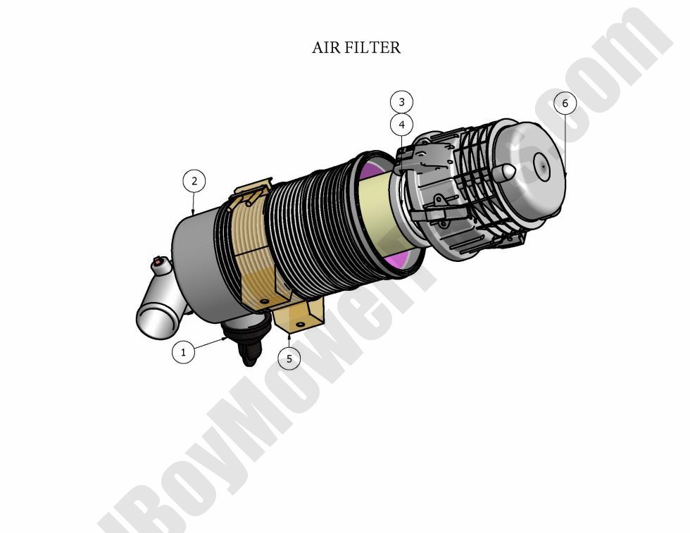 371 - Bad Boy Mower Parts Lookup > 2008 > Diesel > Air Filter