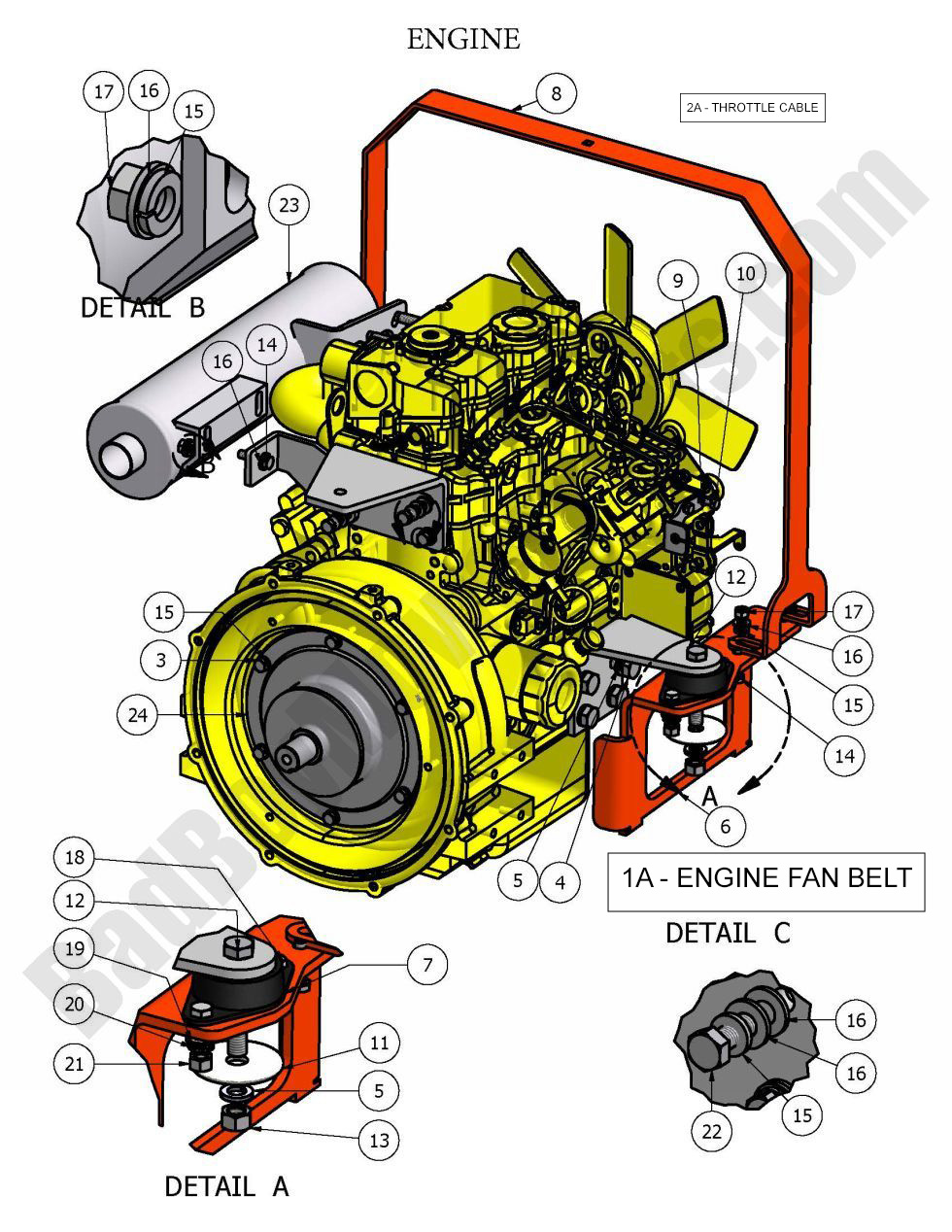375 - Bad Boy Mower Parts Lookup > 2008 > Diesel > Engine