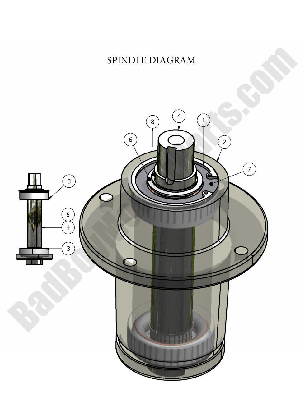 383 - Bad Boy Mower Parts Lookup > 2008 > Diesel > Spindle