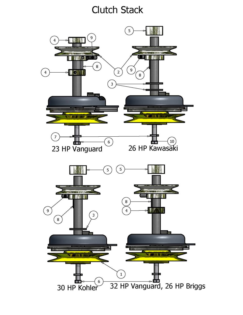 391 - Bad Boy Mower Parts Lookup > 2008 > Pup and Lightning > Clutch Stack