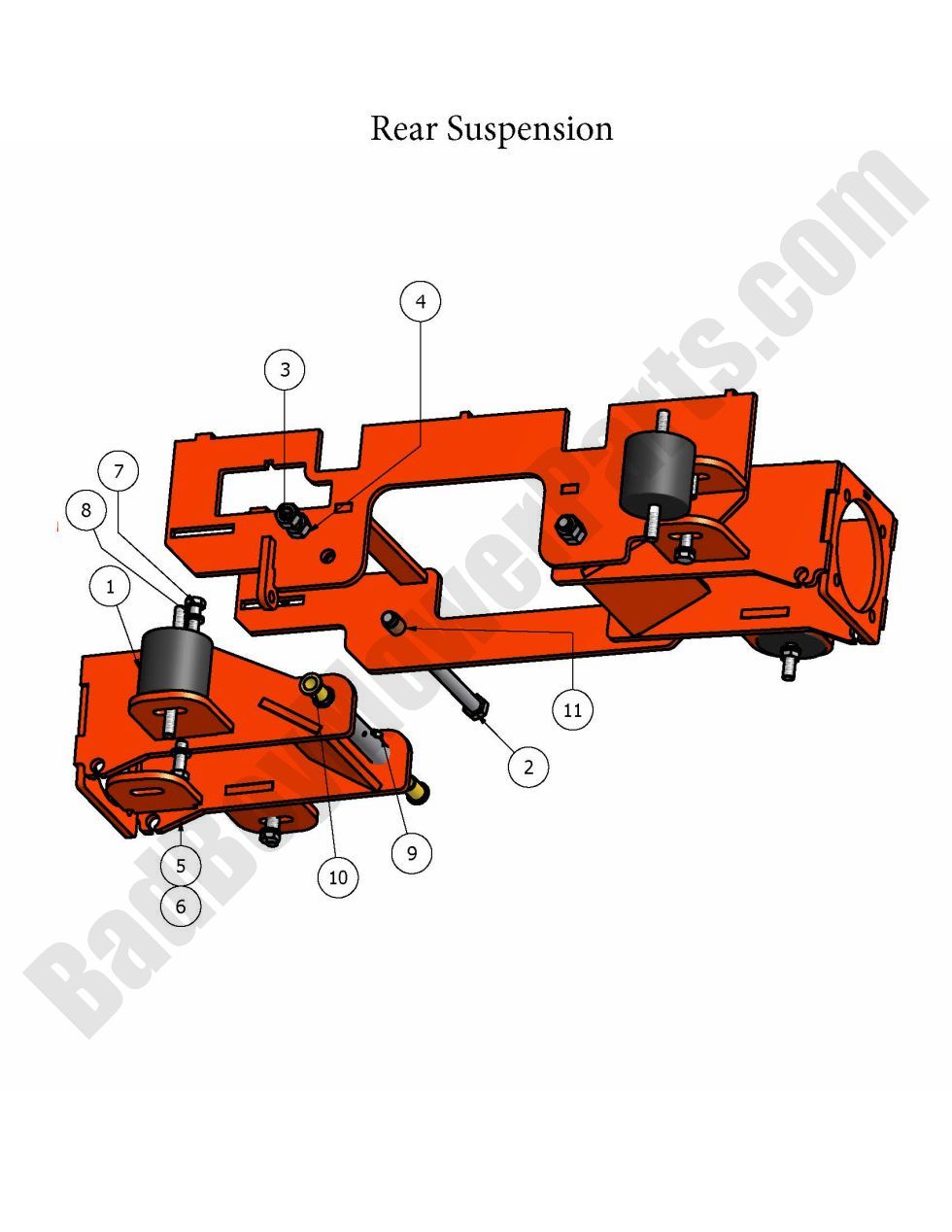 399 - Bad Boy Mower Parts Lookup > 2008 > Pup and Lightning > Rear Suspension