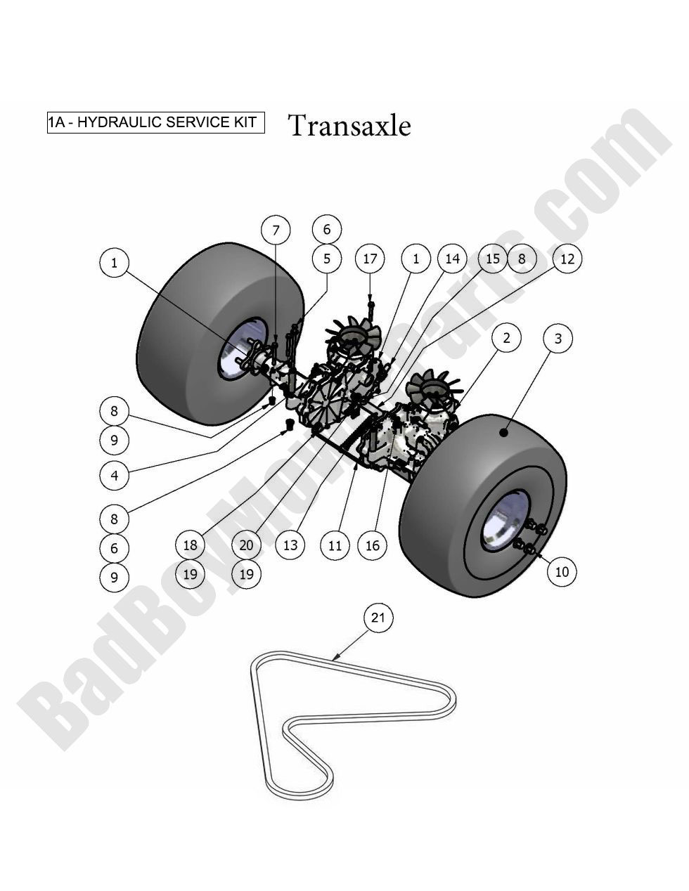 411 - Bad Boy Mower Parts Lookup > 2008 > ZT > Transaxle