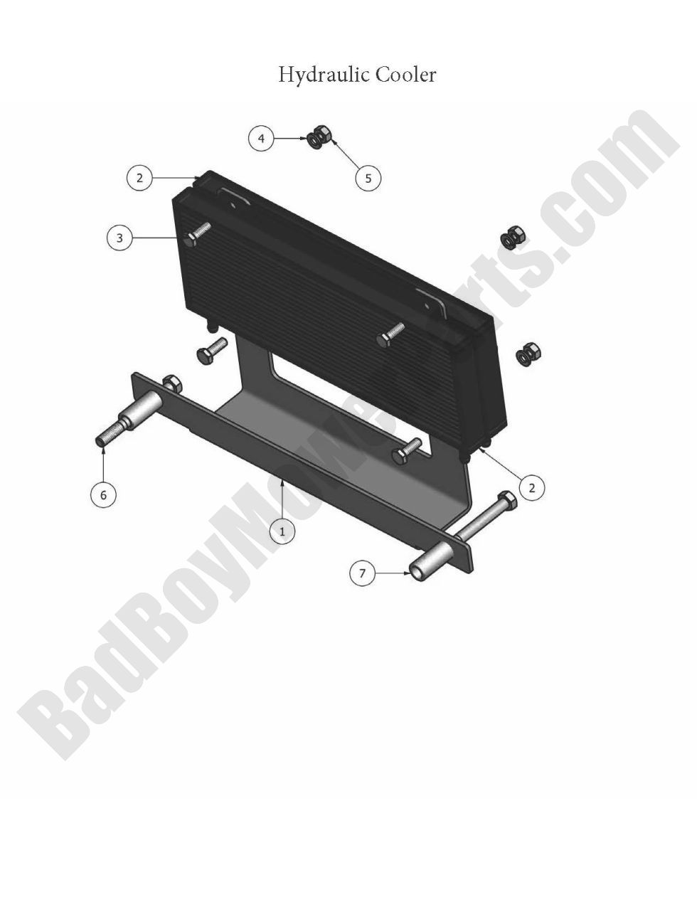 503 - Bad Boy Mower Parts Lookup > 2010 > AOS Diesel > Hydraulic Cooler