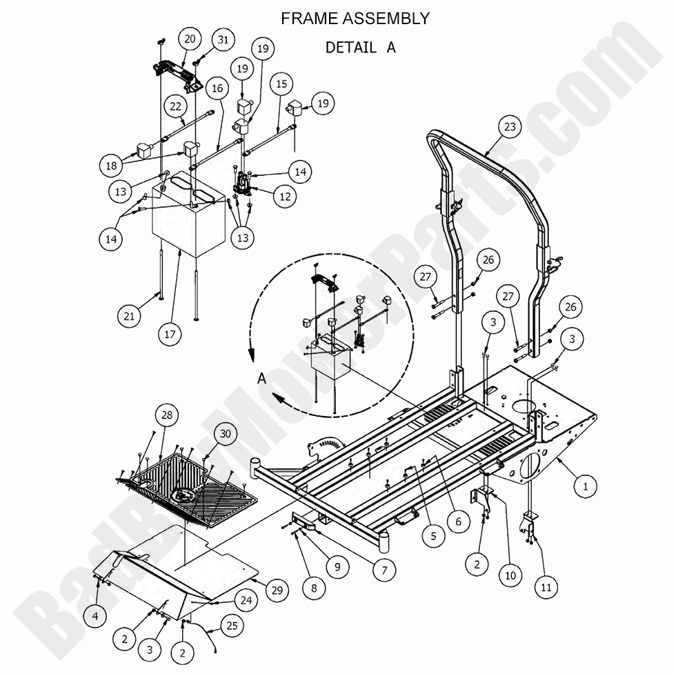 1627 - Bad Boy Mower Parts Lookup > 2017 > Outlaw & Outlaw Extreme > Frame