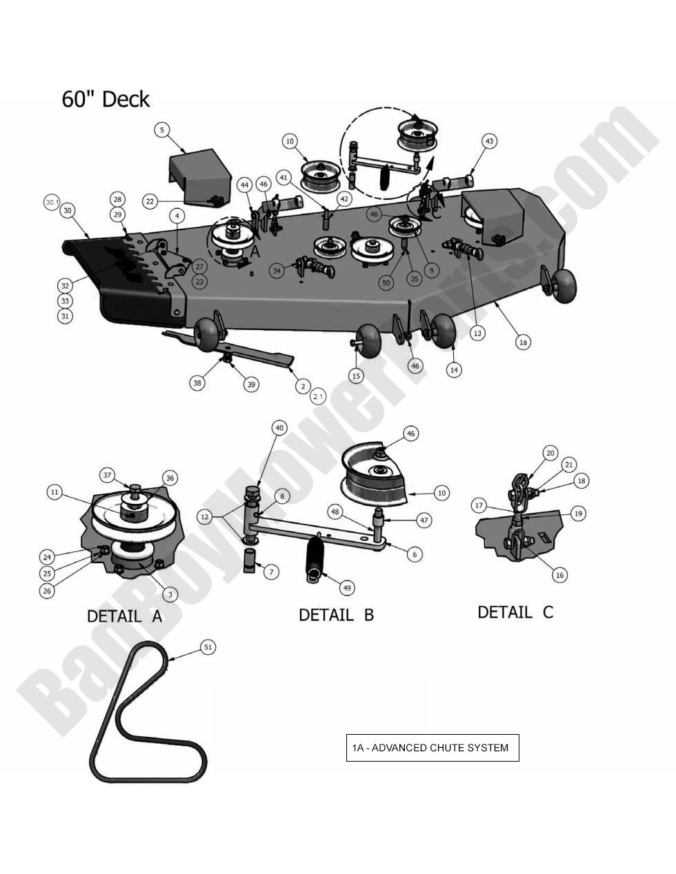 475 - Bad Boy Mower Parts Lookup > 2010 > AOS > 60\" Deck Assembly