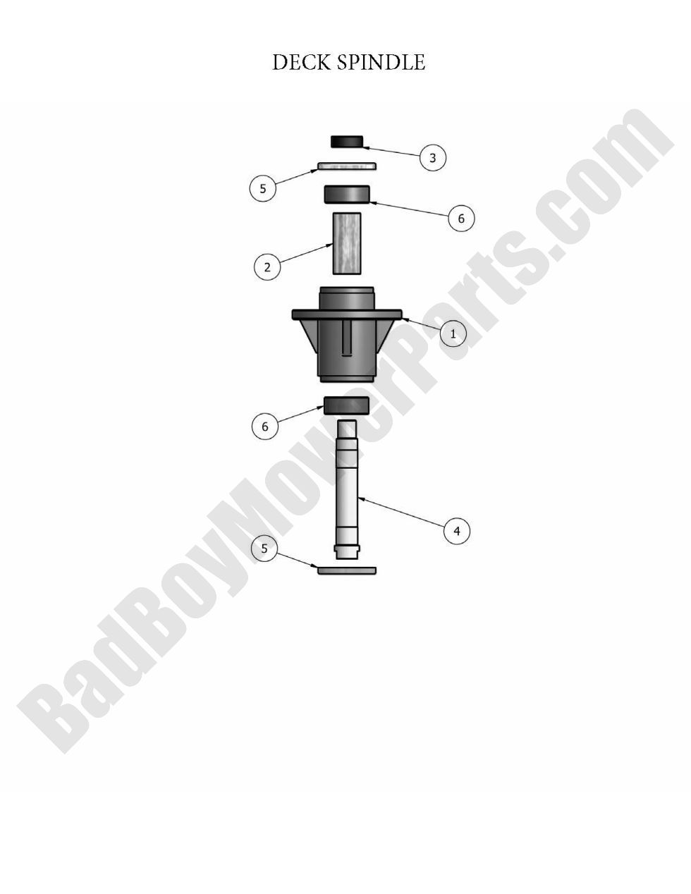 483 - Bad Boy Mower Parts Lookup > 2010 > AOS > Deck Spindle