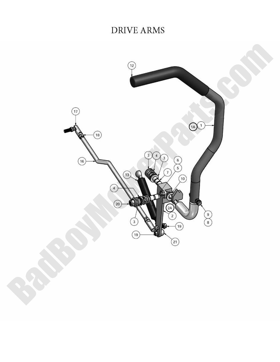 484 - Bad Boy Mower Parts Lookup > 2010 > AOS > Drive Arms