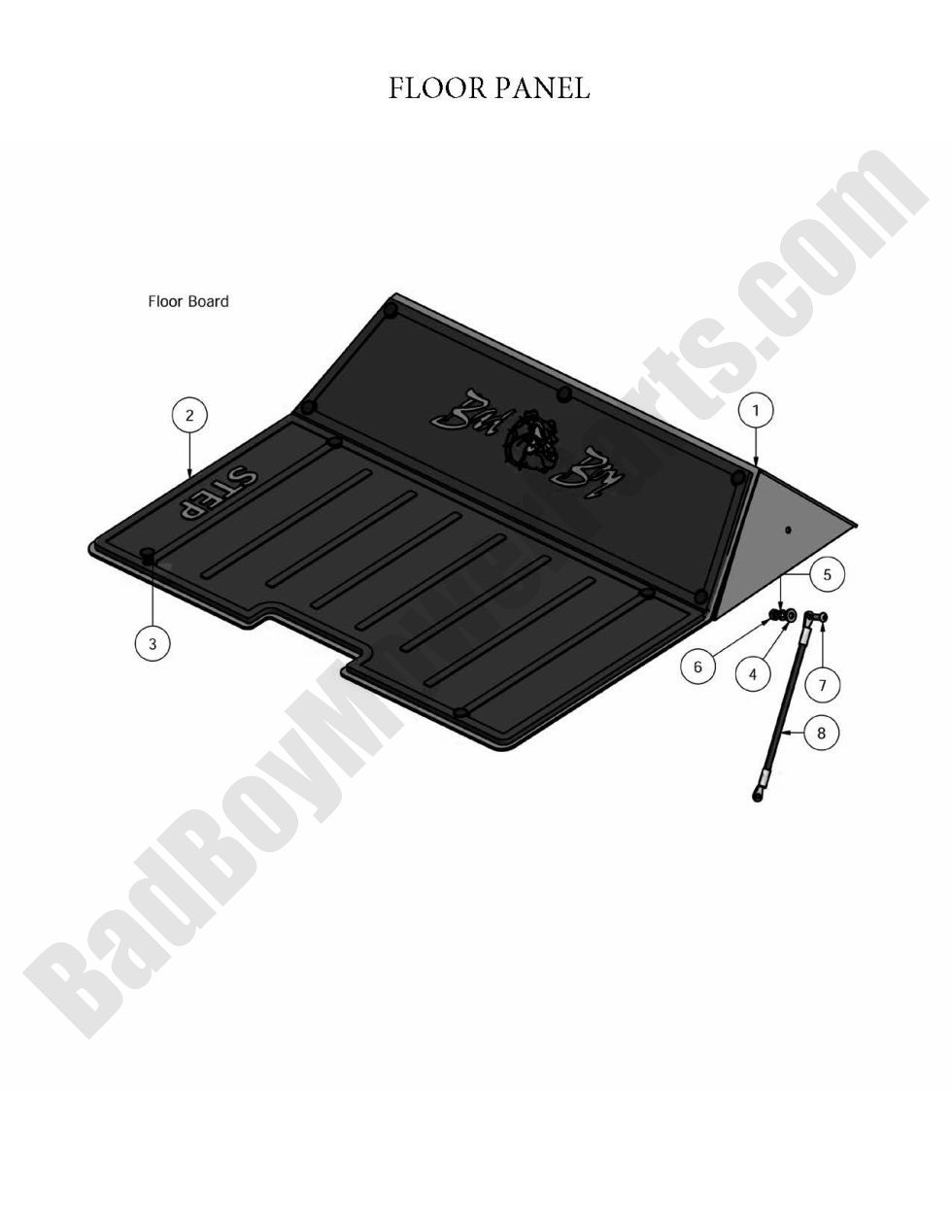 485 - Bad Boy Mower Parts Lookup > 2010 > AOS > Floor Panel