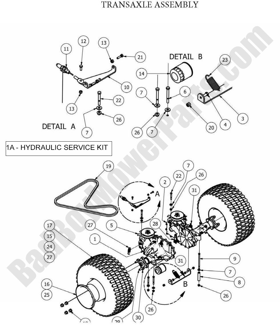 800 - Bad Boy Mower Parts Lookup > 2013 > CZT > Transaxle
