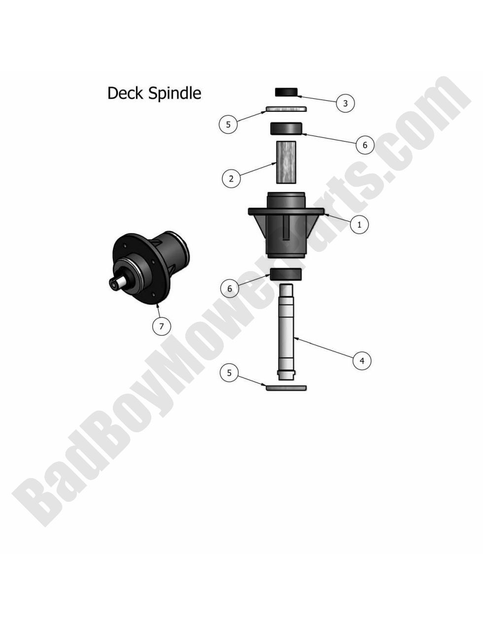 597 - Bad Boy Mower Parts Lookup > 2011 > CZT > Deck Spindle