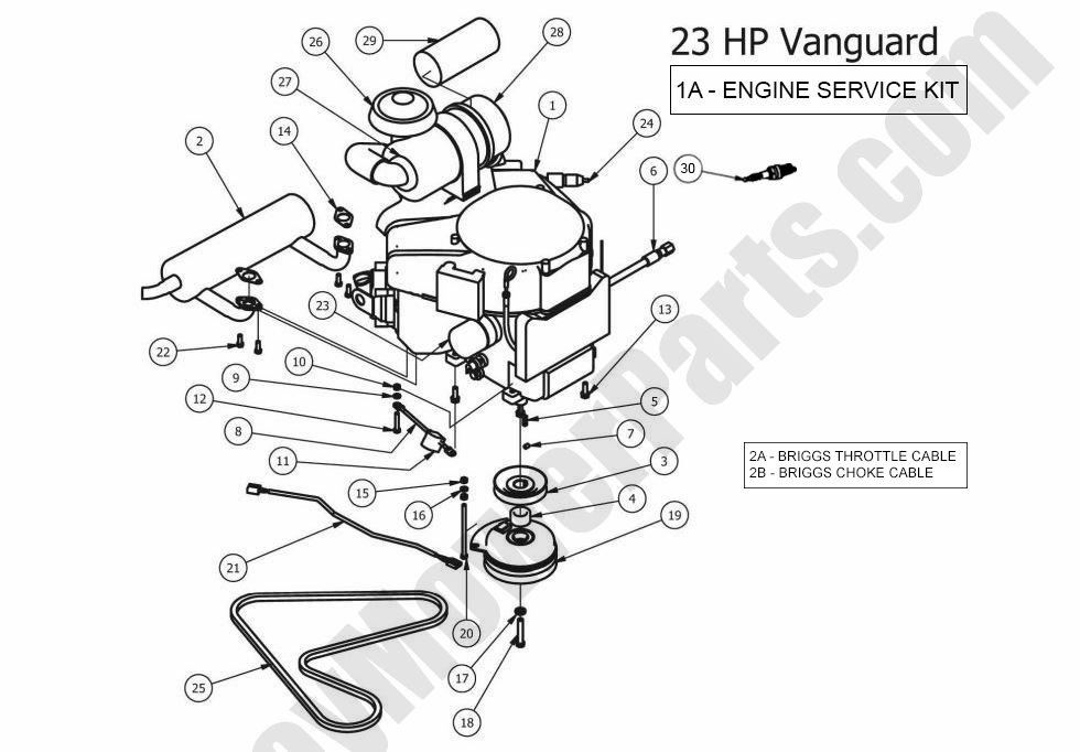 689 - Bad Boy Mower Parts Lookup > 2012 > CZT > Engine - Vanguard 23HP
