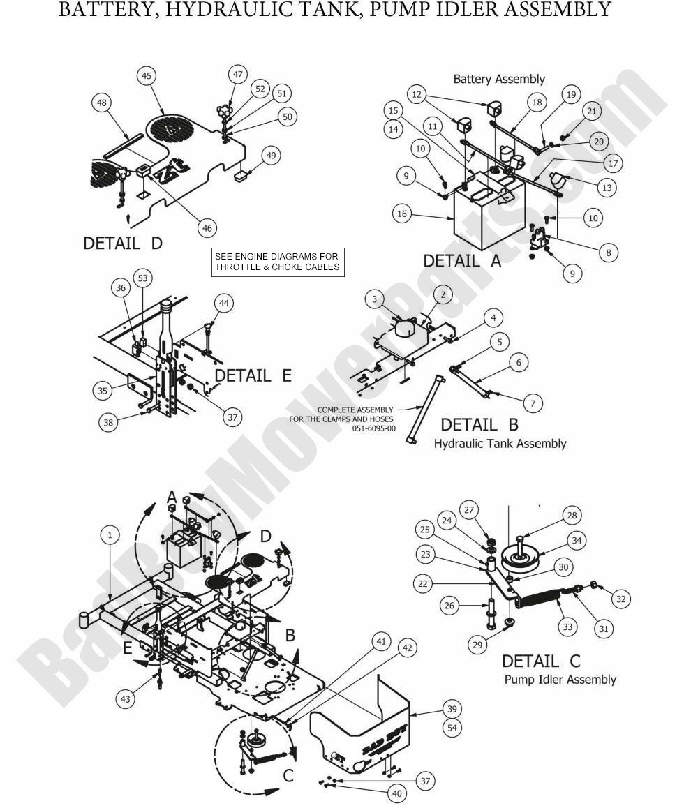695 - Bad Boy Mower Parts Lookup > 2012 > CZT > Battery & Frame