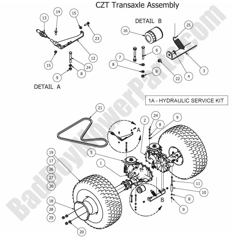 701 - Bad Boy Mower Parts Lookup > 2012 > CZT > Transaxle
