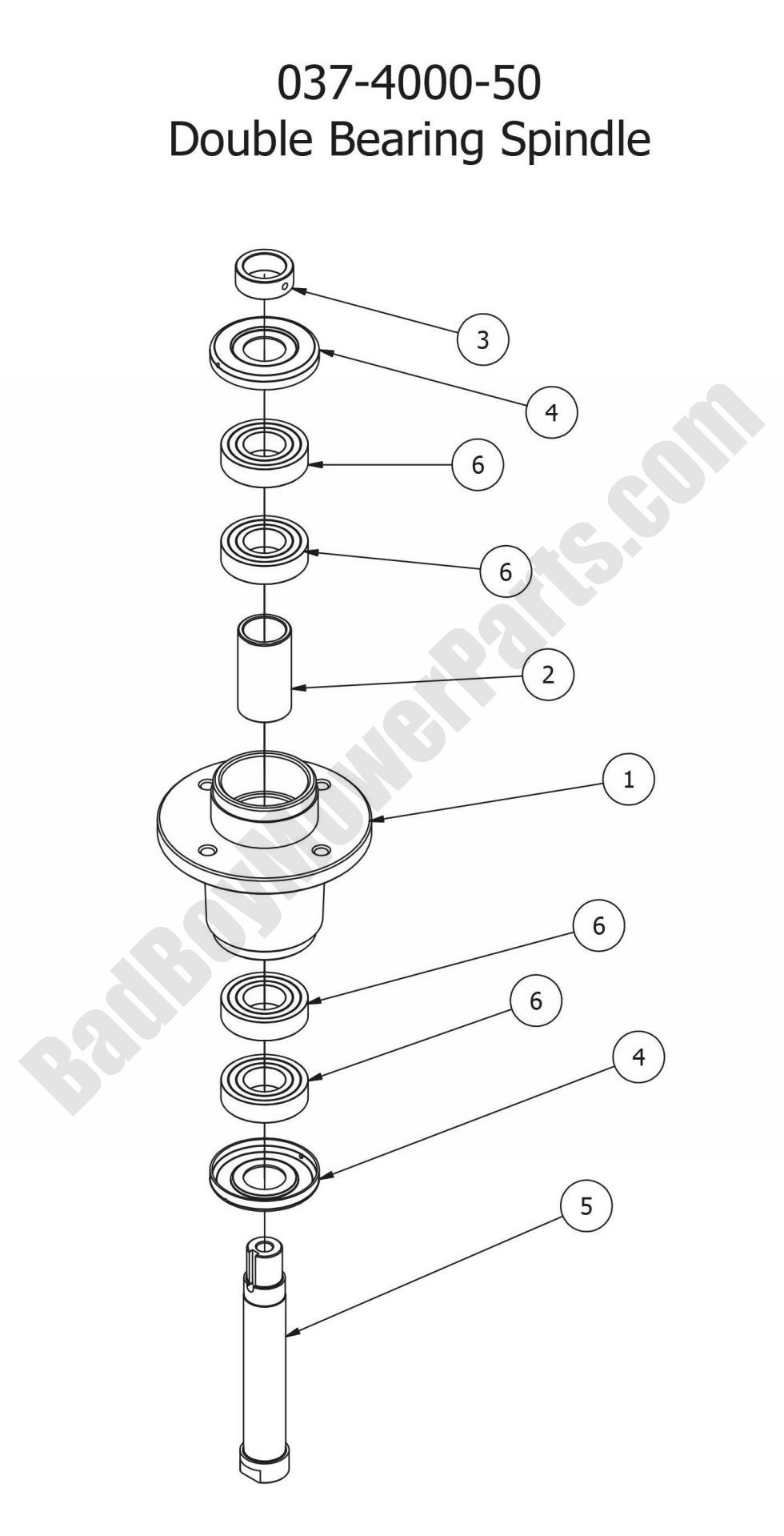 1186 - Bad Boy Mower Parts Lookup > 2015 > Diesels > Spindle