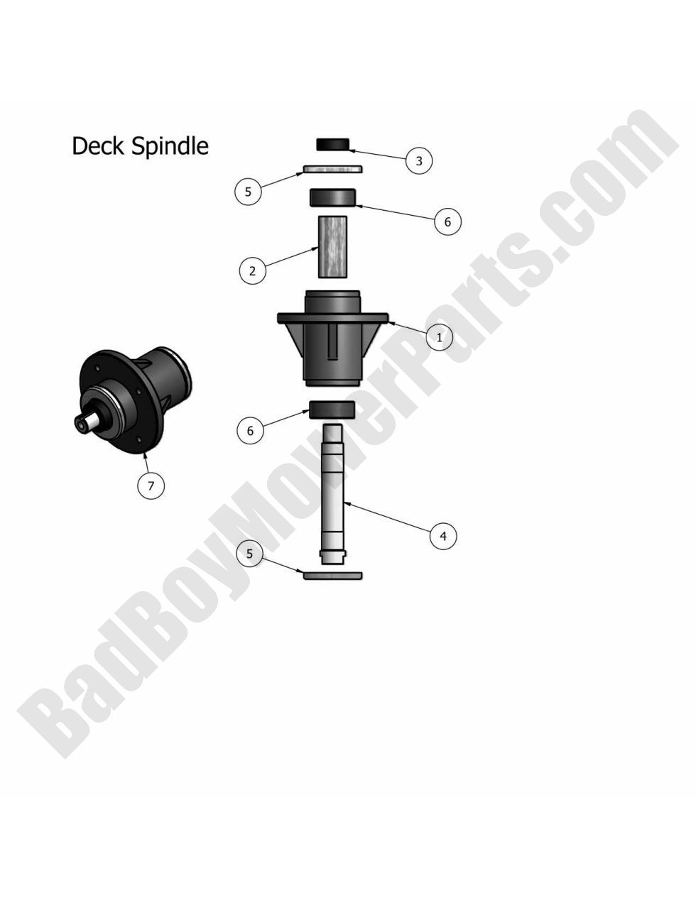 614 - Bad Boy Mower Parts Lookup > 2011 > Diesels > Deck Spindles