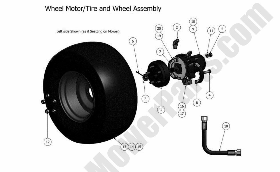 625 - Bad Boy Mower Parts Lookup > 2011 > Diesels > Wheel Motor