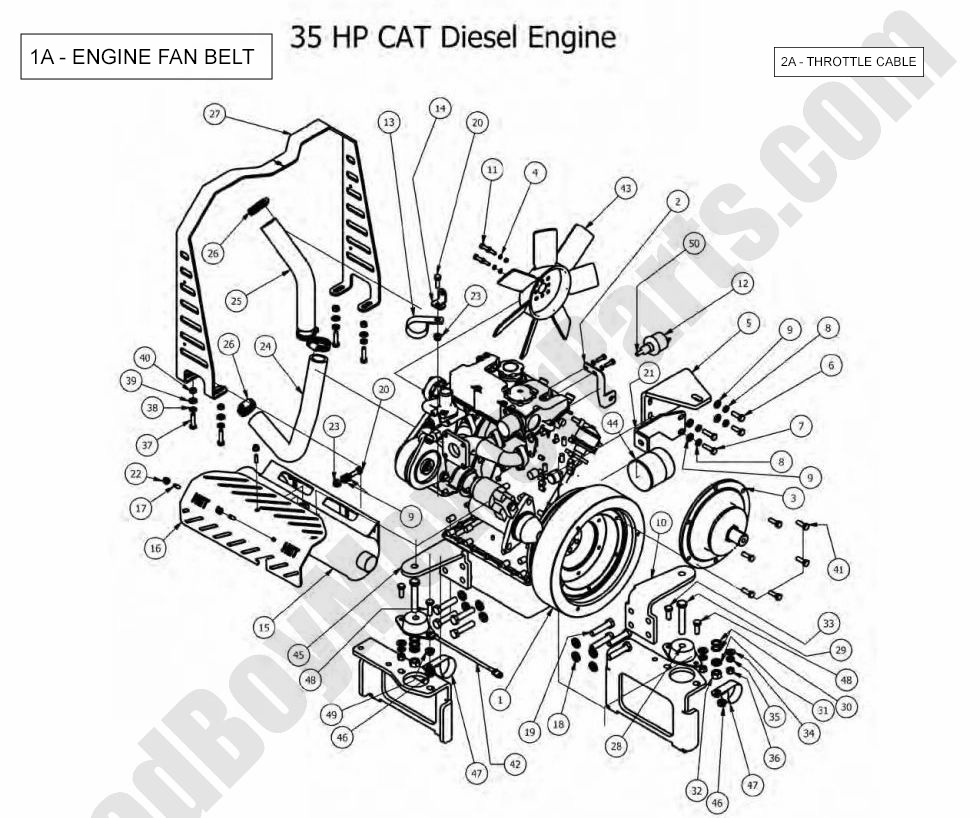 703 - Bad Boy Mower Parts Lookup > 2012 > Diesels > Engine (35Hp)