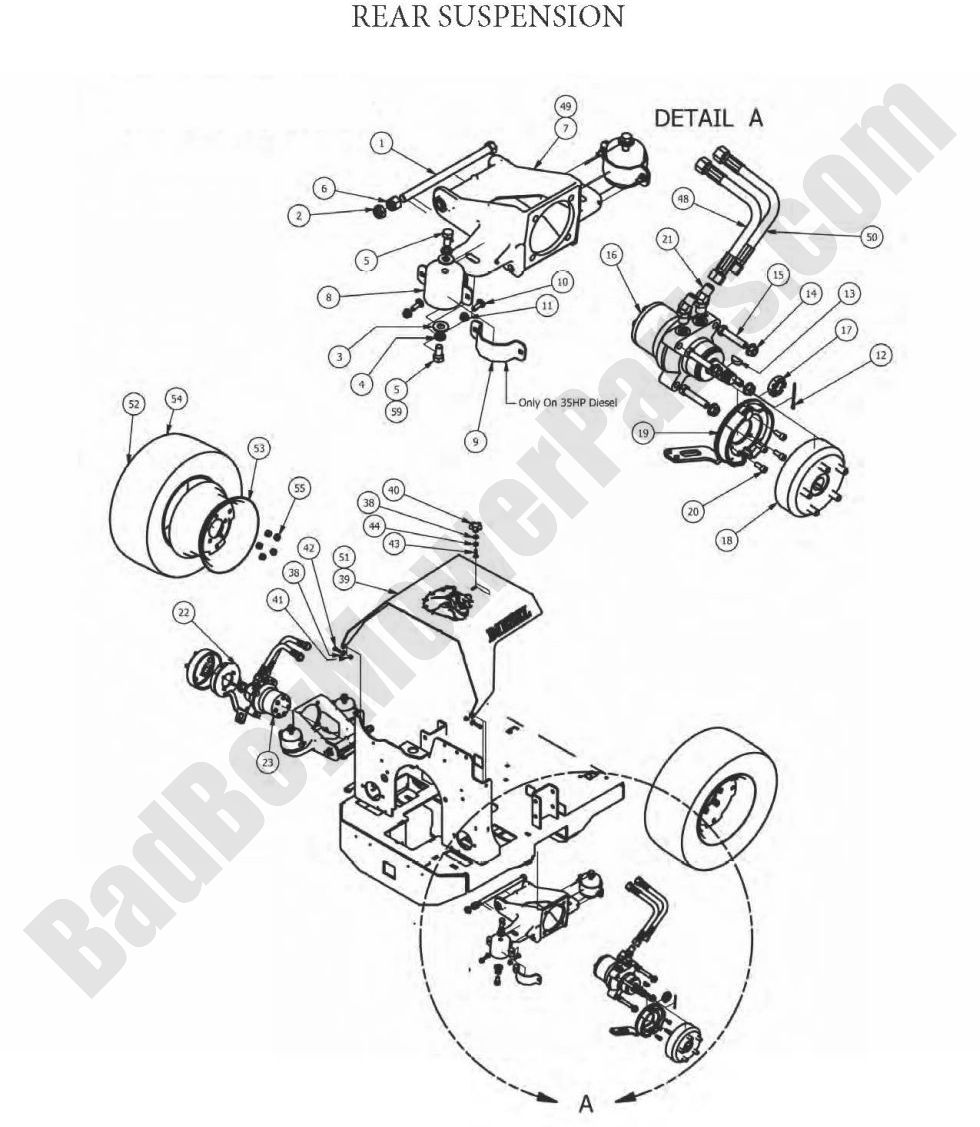 717 - Bad Boy Mower Parts Lookup > 2012 > Diesels > Rear Suspension