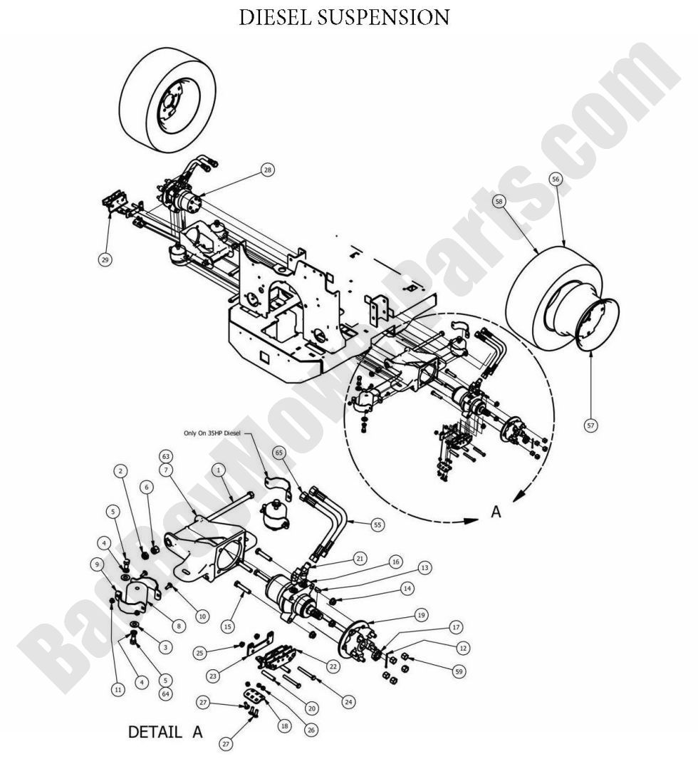818 - Bad Boy Mower Parts Lookup > 2013 > Diesels > Suspension