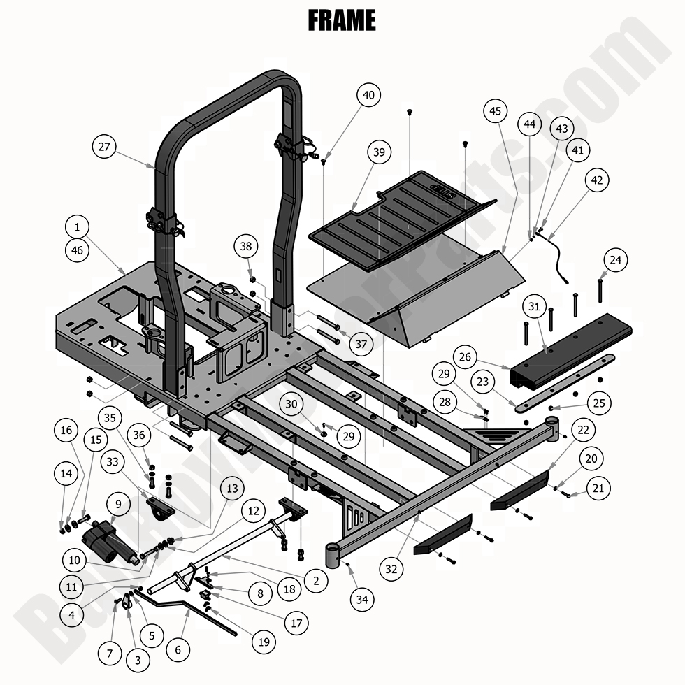 2359 - Bad Boy Mower Parts Lookup > 2019 > Diesel - 1500cc > Frame