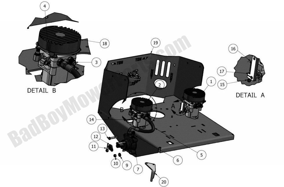 909 - Bad Boy Mower Parts Lookup > 2011 > Pup and Lightning > Hydro Pumps - Lightning Models