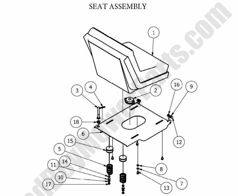 831 - Bad Boy Mower Parts Lookup > 2013 > MZ > Seat Assembly