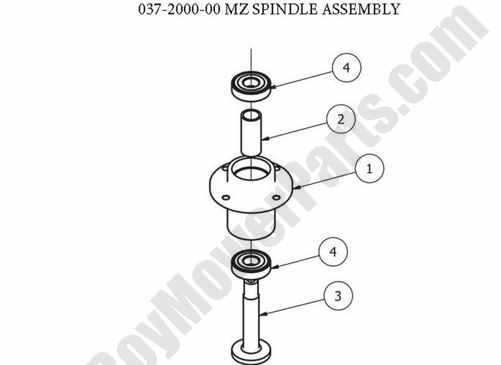 833 - Bad Boy Mower Parts Lookup > 2013 > MZ > Spindle Assembly Detail
