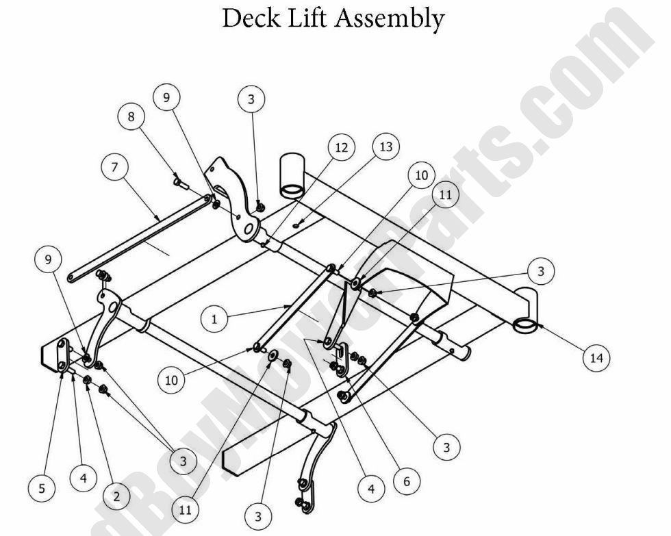 839 - Bad Boy Mower Parts Lookup > 2013 > MZ Magnum > Deck Lift Assembly