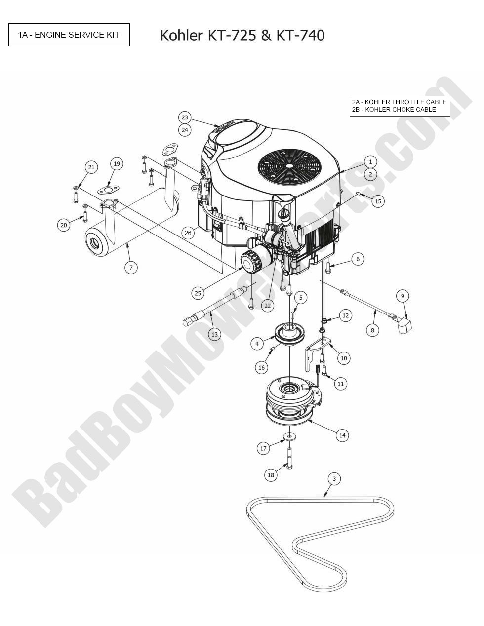 1210 - Bad Boy Mower Parts Lookup > 2015 > MZ Magnum > Engine - Kohler KT725/KT740