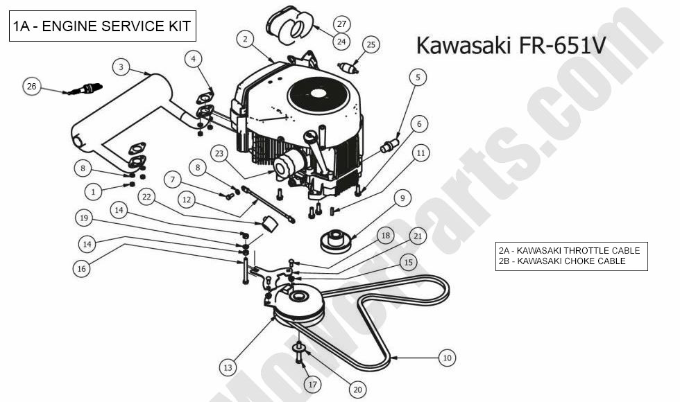 729 - Bad Boy Mower Parts Lookup > 2012 > MZ > Engine - Kawasaki FR651