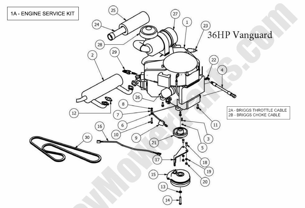 877 - Bad Boy Mower Parts Lookup > 2013 > Outlaw XP > Engine - Vanguard 36HP