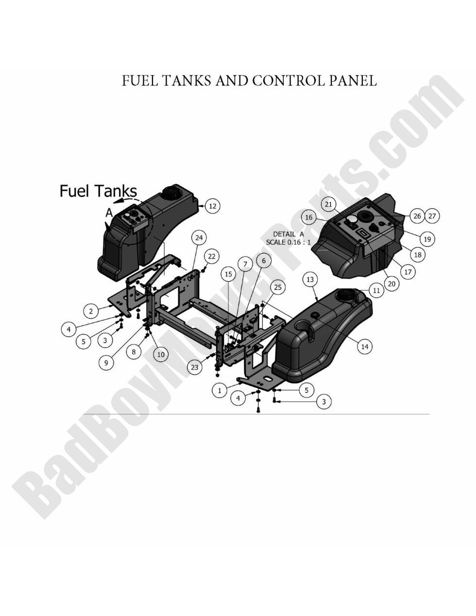 560 - Bad Boy Mower Parts Lookup > 2010 > Outlaw & Outlaw Extreme > Fuel Tanks