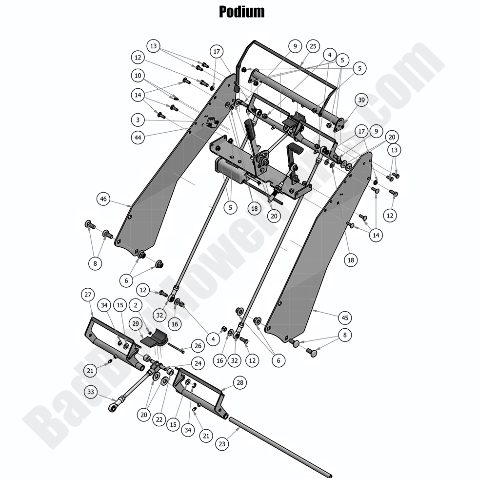 1759 - Bad Boy Mower Parts Lookup > 2018 > Walk Behind > Podium