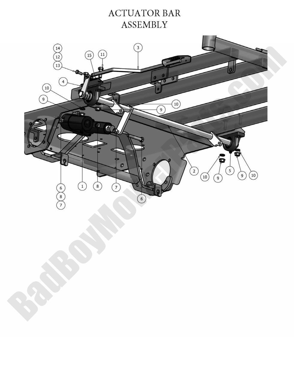 567 - Bad Boy Mower Parts Lookup > 2010 > Pup and Lightning > Actuator Bar