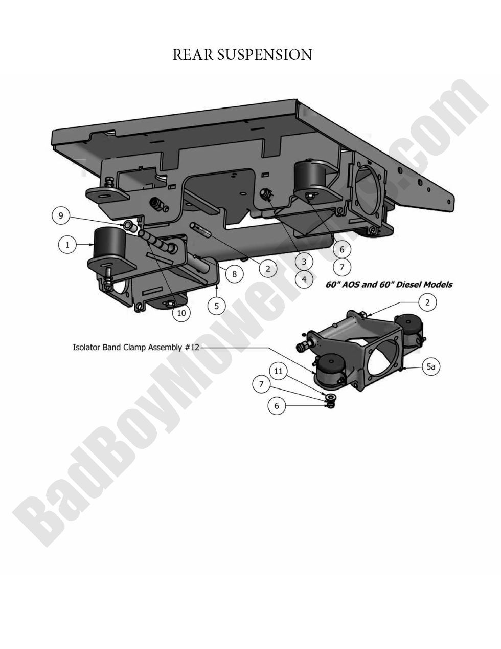 578 - Bad Boy Mower Parts Lookup > 2010 > Pup and Lightning > Rear Suspension