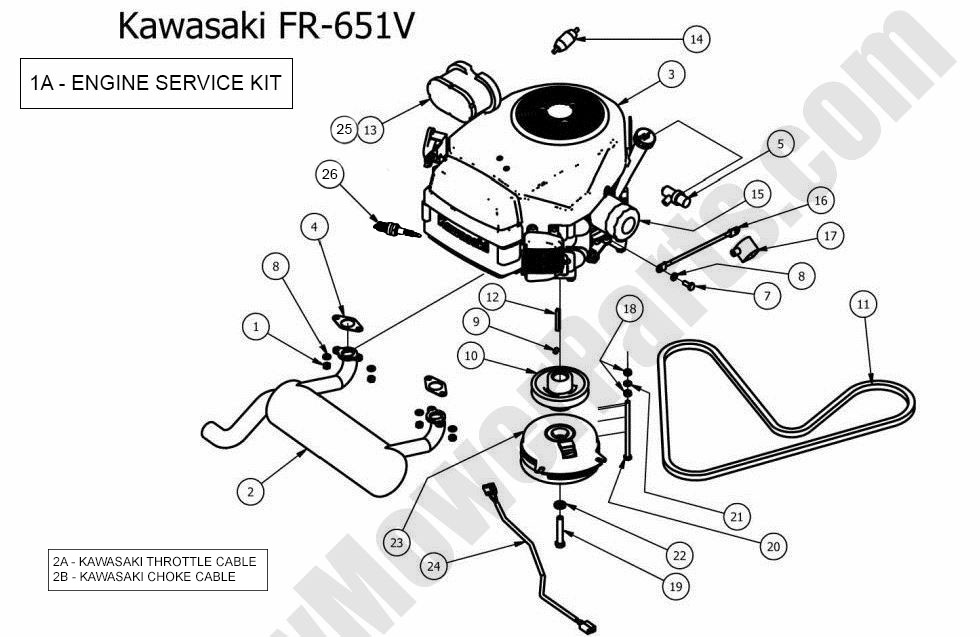 770 - Bad Boy Mower Parts Lookup > 2012 > Stand-On > Engine - Kawasaki FR651