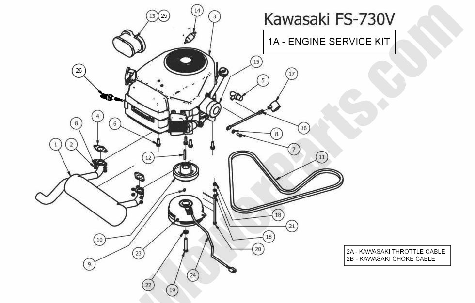 771 - Bad Boy Mower Parts Lookup > 2012 > Stand-On > Engine - Kawasaki FS730