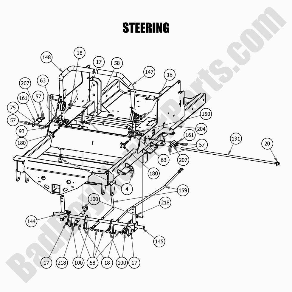 2634 - Bad Boy Mower Parts Lookup > 2021 > Renegade - Gas > Steering