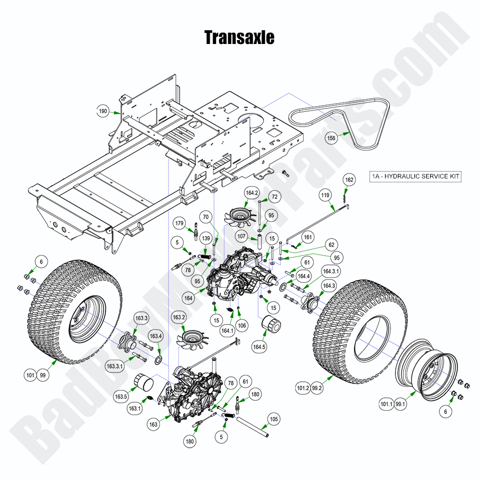 3028 - Bad Boy Mower Parts Lookup > 2023 > ZT Elite > Transaxle