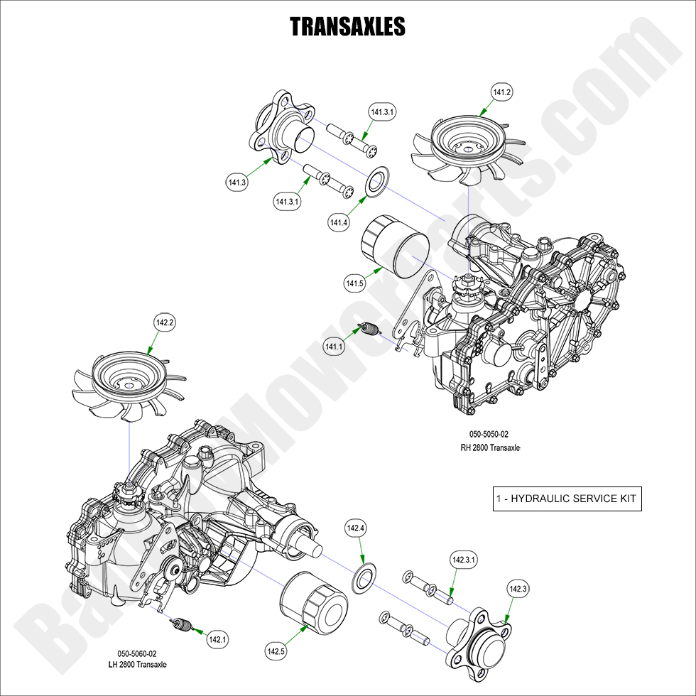 3280 - Bad Boy Mower Parts Lookup > 2023 > ZT Avenger > Transaxles