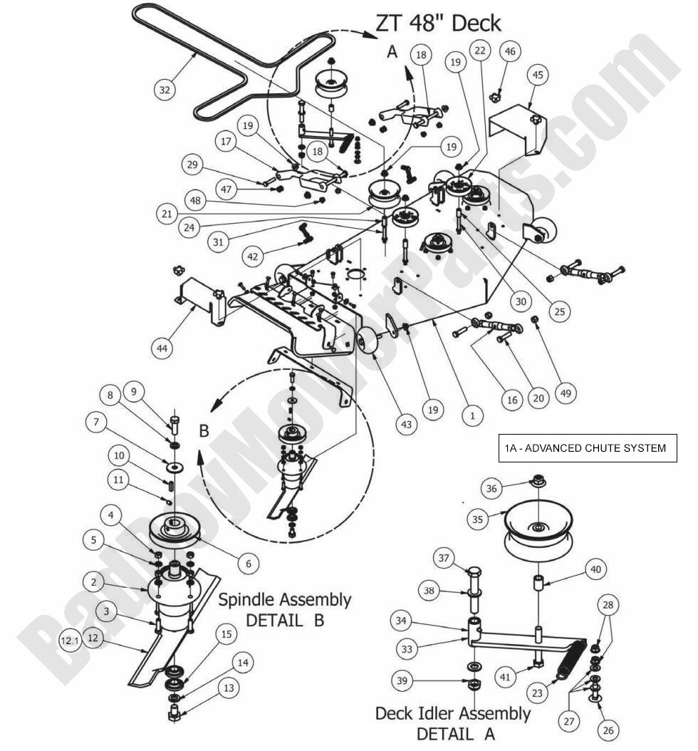 895 - Bad Boy Mower Parts Lookup > 2013 > ZT Elite > 48\" Deck Assembly