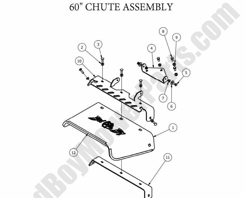 896 - Bad Boy Mower Parts Lookup > 2013 > ZT Elite > 60\" Chute Assembly