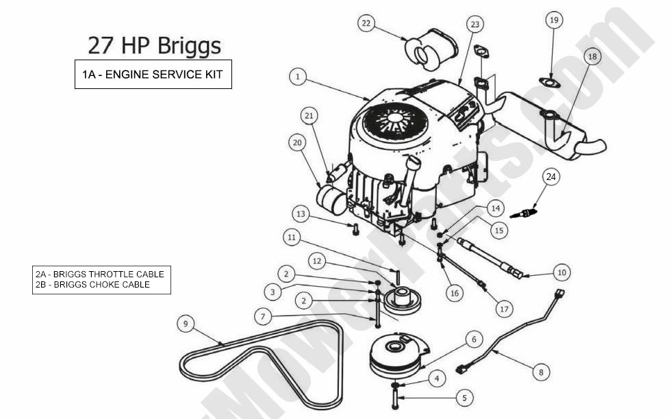 901 - Bad Boy Mower Parts Lookup > 2013 > ZT Elite > Engine - Briggs 27HP