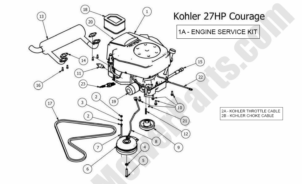 903 - Bad Boy Mower Parts Lookup > 2013 > ZT Elite > Engine - Kohler 27HP